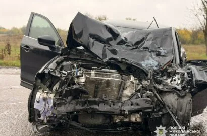 ДТП за участю кросовера Mazda CX-5 та вантажівки MAN у Баштанці
