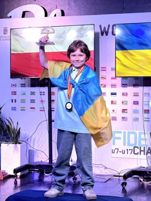 9-річний шахіст з Дніпропетровщини став чемпіоном світу серед юнаків - 22.10.2026 9-річний шахіст з Дніпропетровщини став чемпіоном світу серед юнаків - 22.10.2026