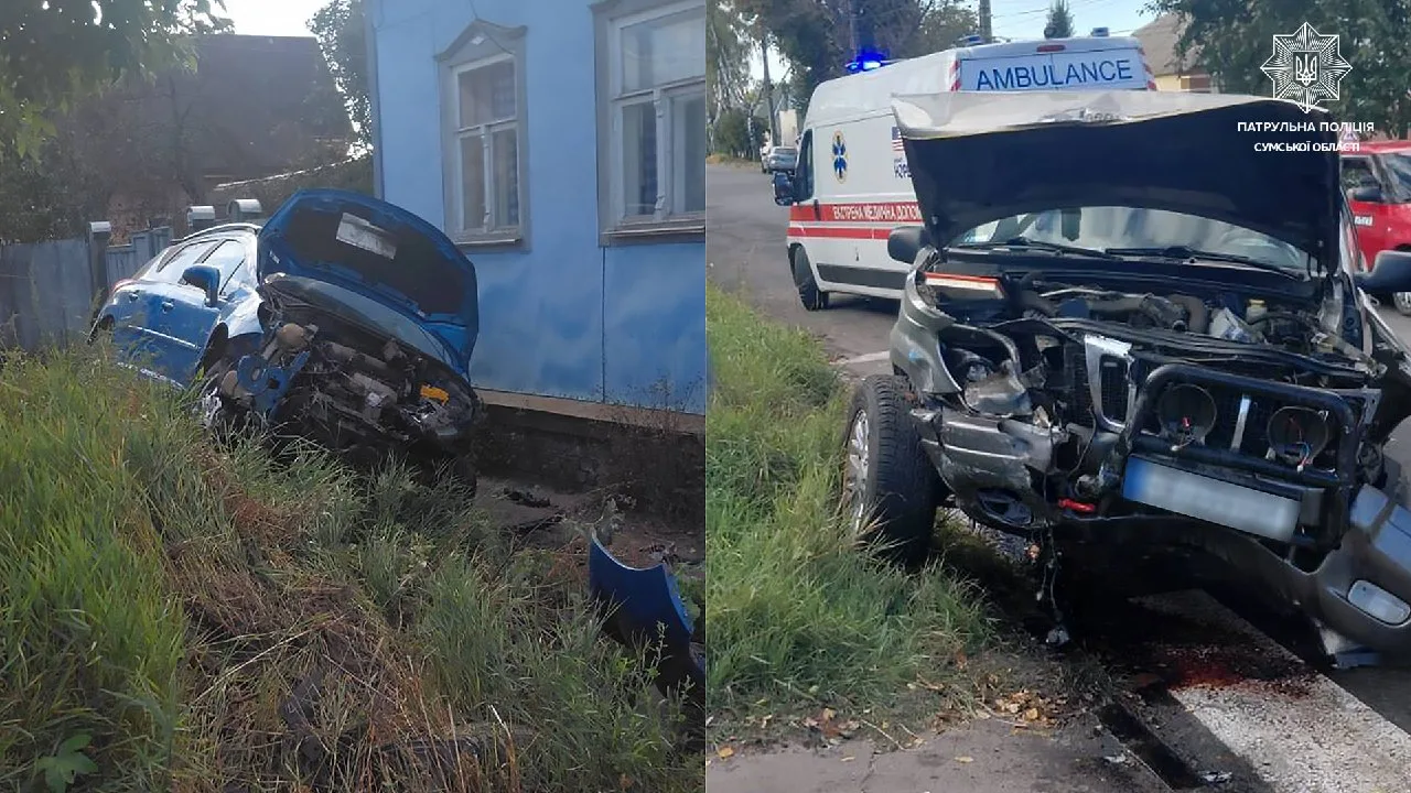 У Сумах на перехресті зіткнулися дві автівки: є травмовані