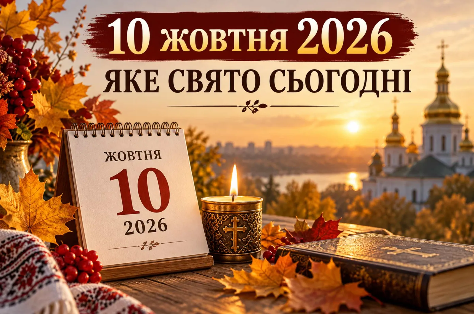 Яке свято 10 жовтня 2026 року в Україні: церковний календар, іменини та прикмети
