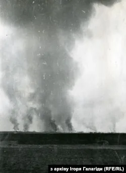 Холмщина, 1944 рік, палаюче українське село