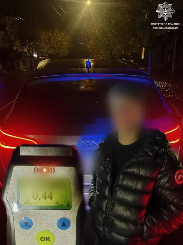 У Луцьку зловили п'яного підлітка за кермом Audi (фото)
