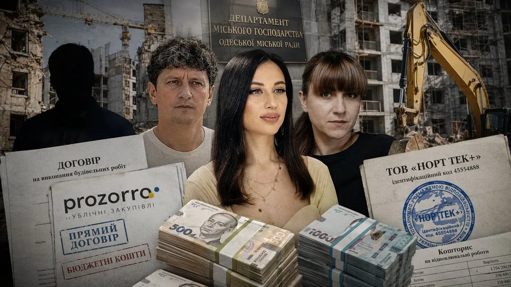 Мільйонні підряди на будівництво й відбудову в Одесі отримували працівники однієї компанії, які одночасно стали ФОПами — а також фірма без працівників, директор якої не знав про її існування. Колаж з фото Суспільне Одеса, Валентини Парпуланської та Марини Тараненко в соцмережах