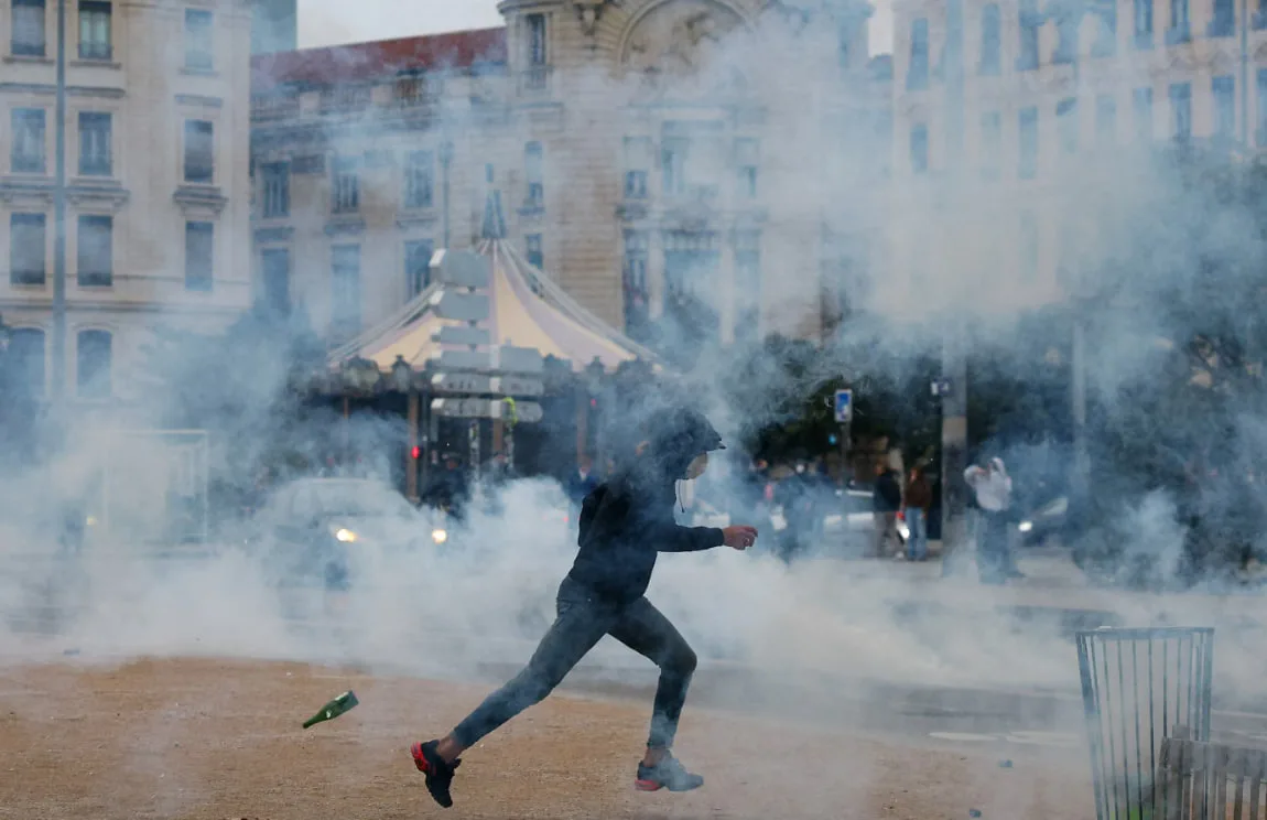 In Albania, France, and Belgium, police had to disperse protests with tear gas