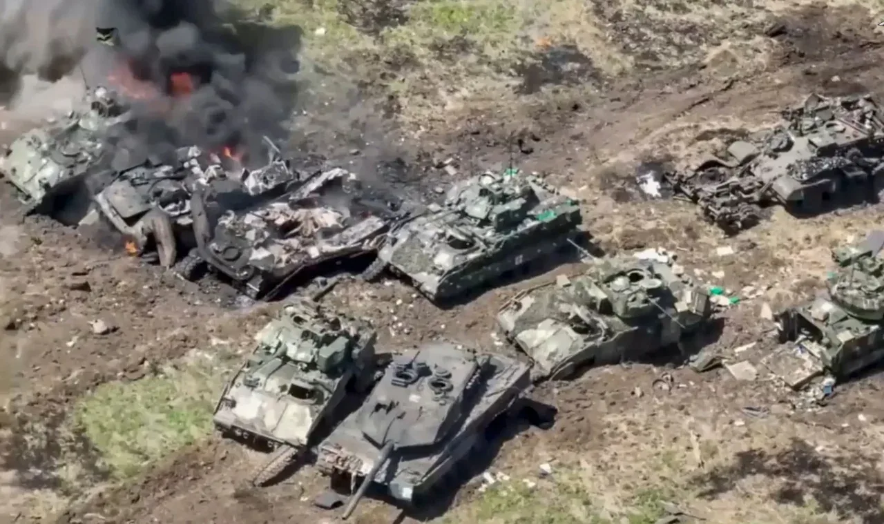 Знищені БМП Bradley і танки Leopard у Запорізькій області Джерело: Міноборони РФ