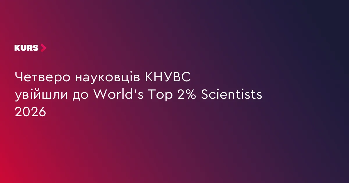 Четверо науковців КНУВС увійшли до World’s Top 2% Scientists 2026