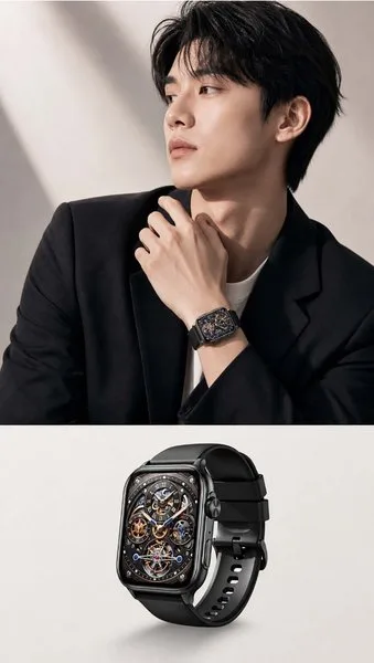 Черные часы Lenovo Watch Fit 3