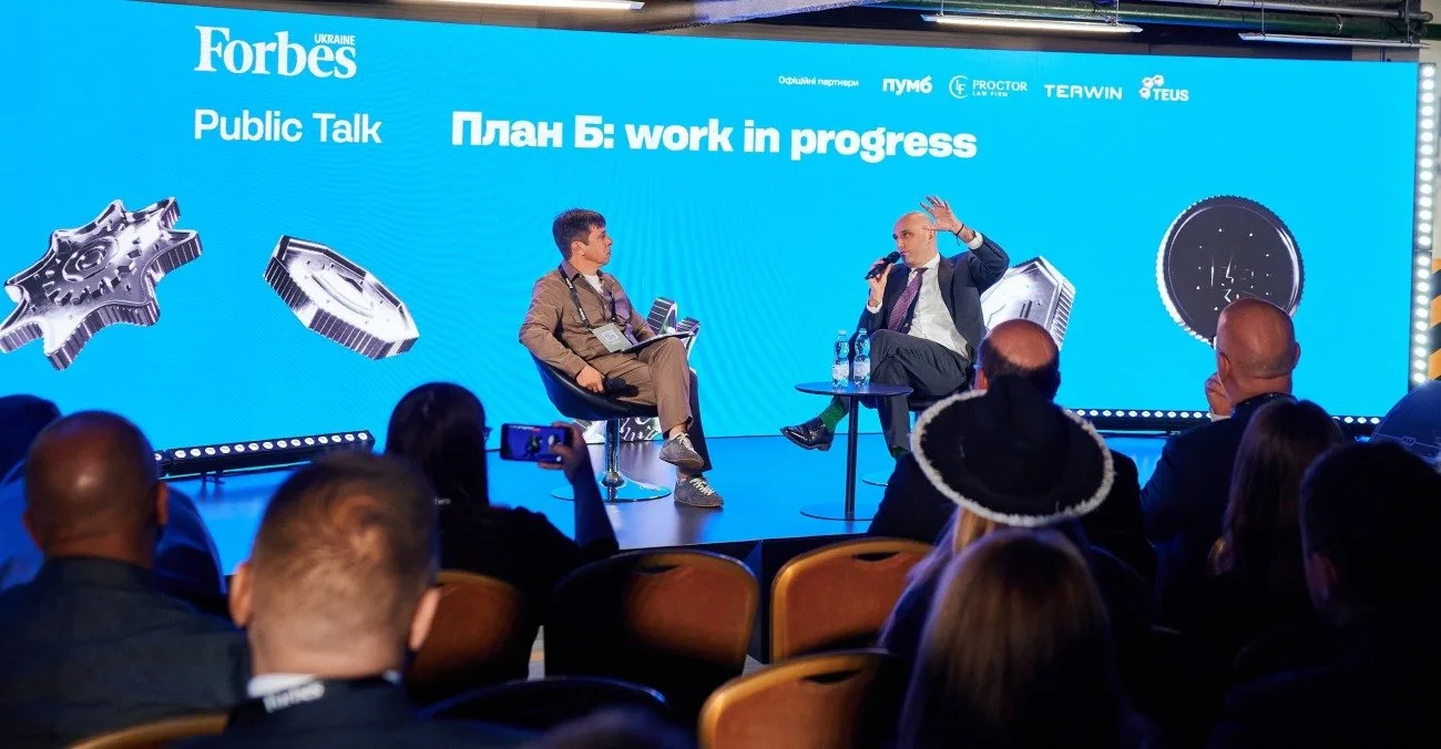 Володимир Федорін, редактор-засновник Forbes Ukraine; Олександр Кравченко, міністр економіки та довкілля