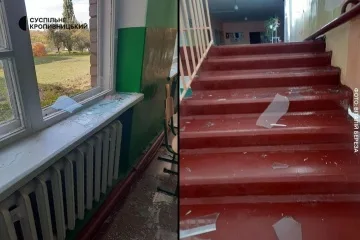 На Кіровоградщині через обстріл РФ пошкоджена будівля ліцею