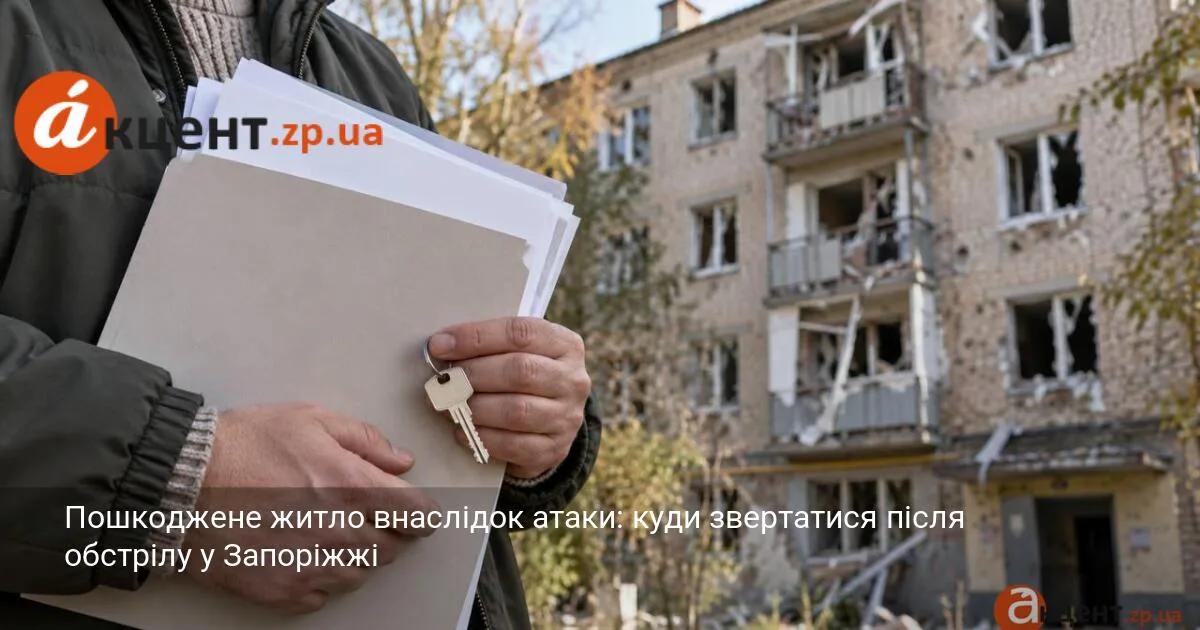 Пошкоджене житло внаслідок атаки: куди звертатися після обстрілу у Запоріжжі