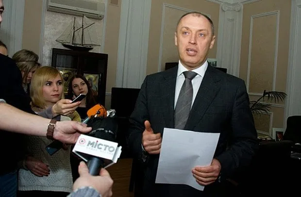 Олександр Мамай підчас заяви для ЗМІ