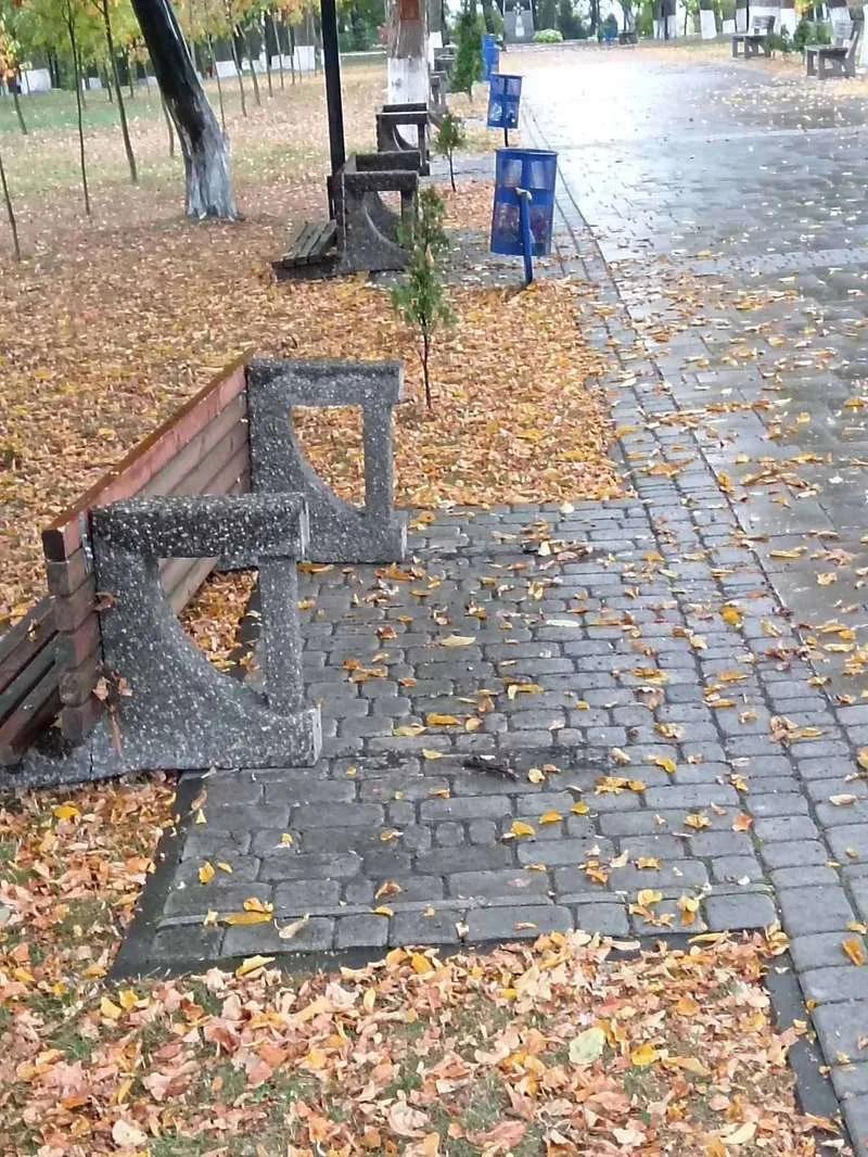 Невідомі пошкодили лавки в міському парку на Буковині