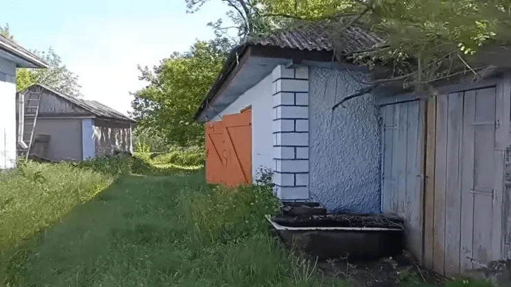 Осмотр дома в деревне, двор