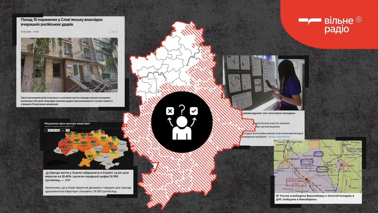 Моніторинг інформаційного простору Донеччини у вересні 2026 року. Колаж: Вільне Радіо