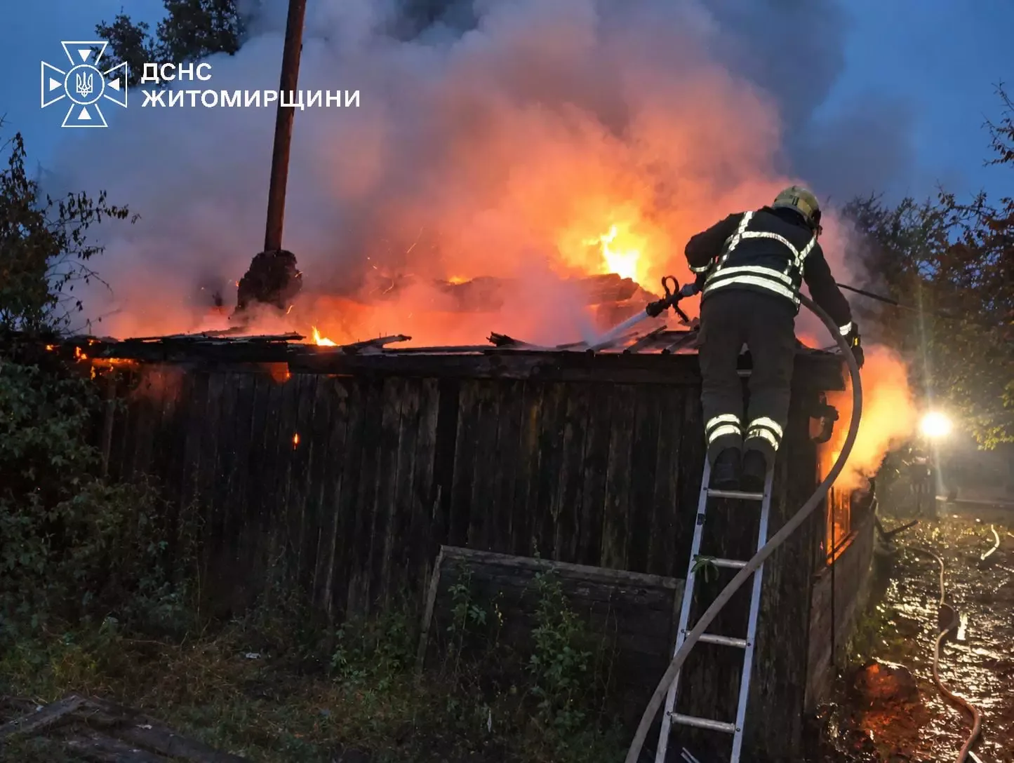 Ліквідація загоряння приватного будинку у Заліссі