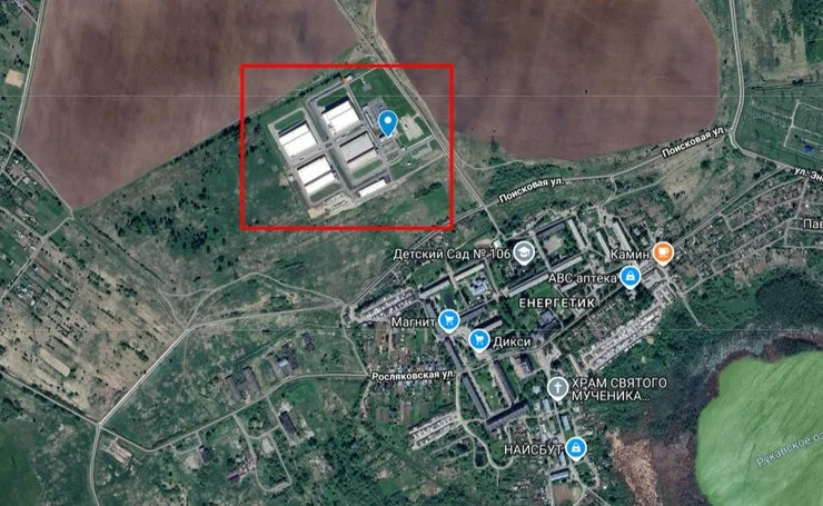 скриншот карты с координатами дата-центра "Яндекс" во Владимире