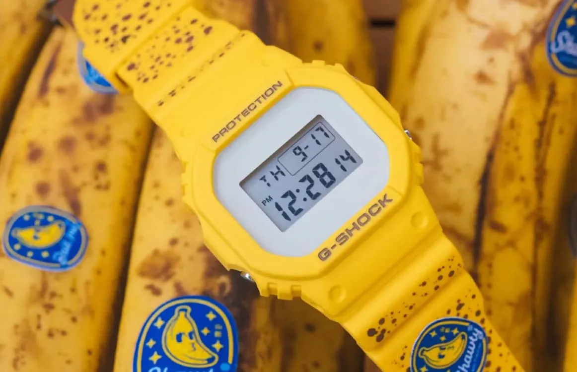Casio выпустила G-Shock DW5600 в тематике спелого банана с необычной подсветкой