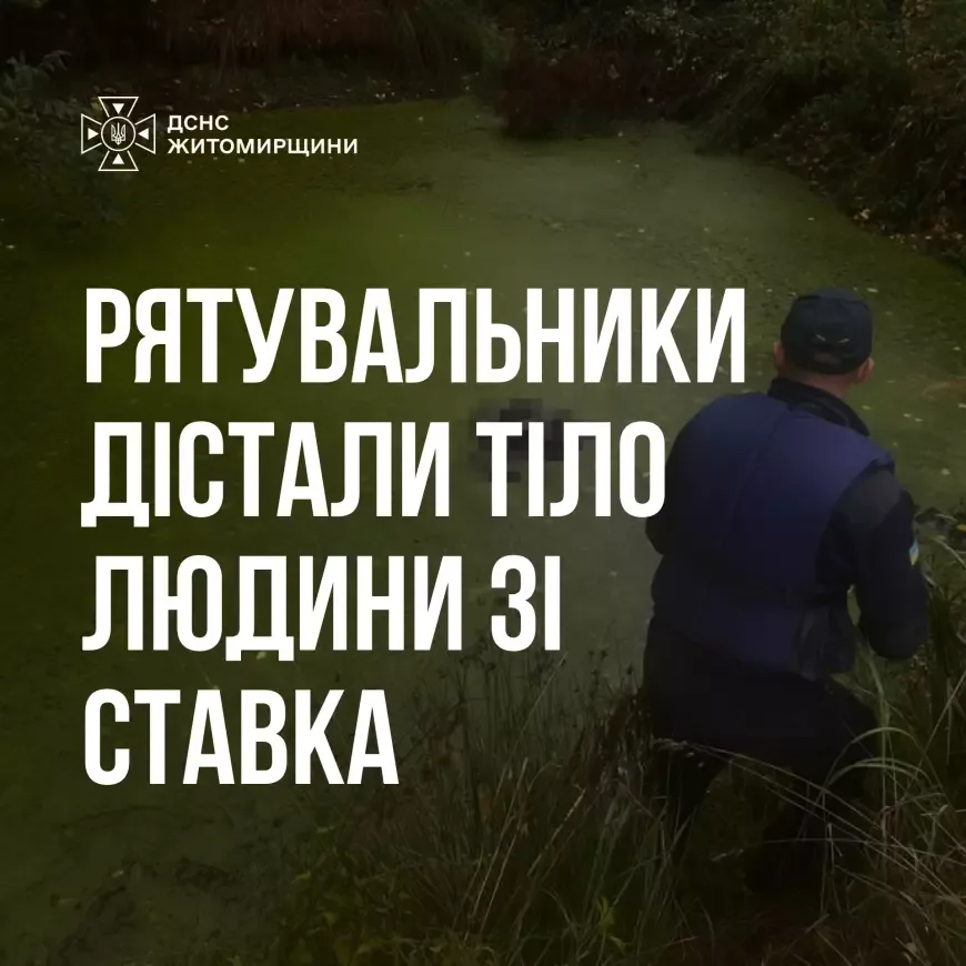 Тіло чоловіка знайшли за два метри від ставка у Коростені