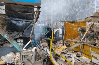 Наслідки російського ракетного удару по ринку в Лозовій