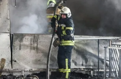 Наслідки удару безпілотників по вантажному терміналу в Миколаєві