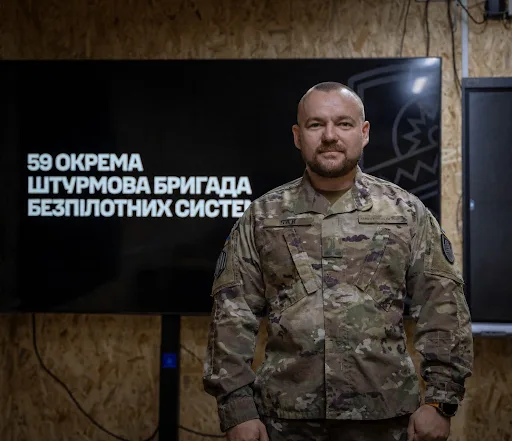 Олександр Сак на посаді комбрига 59-ї бригади Джерело: пресслужба 59-ї бригади