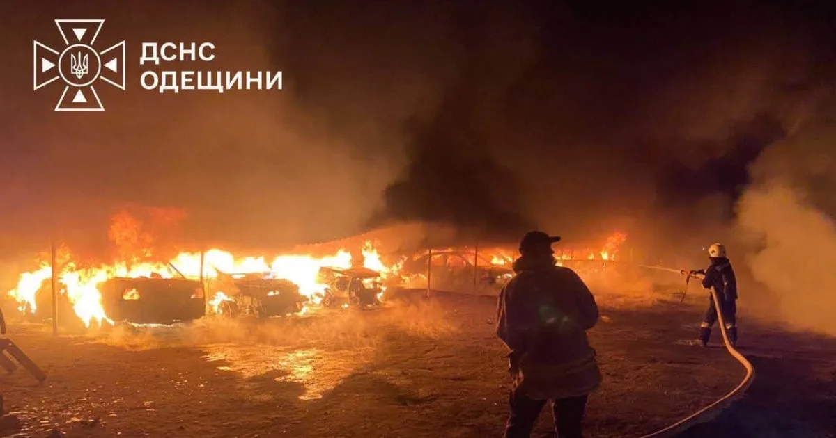 Внаслідок ворожої атаки на Одещині пошкоджено територію автостоянки та притулку для тварин