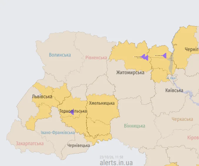 У Золочівському, Стрийському і Львівському районах ревуть сирени повітряної тривоги