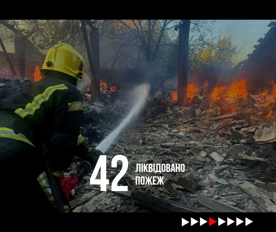 Знищене вогнем сіно