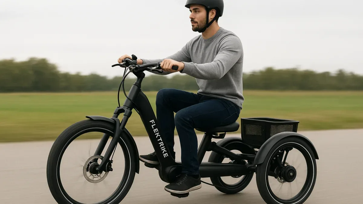 FlekTrike Pro: електричний трицикл з нахильною рамою для міста й бездоріжжя