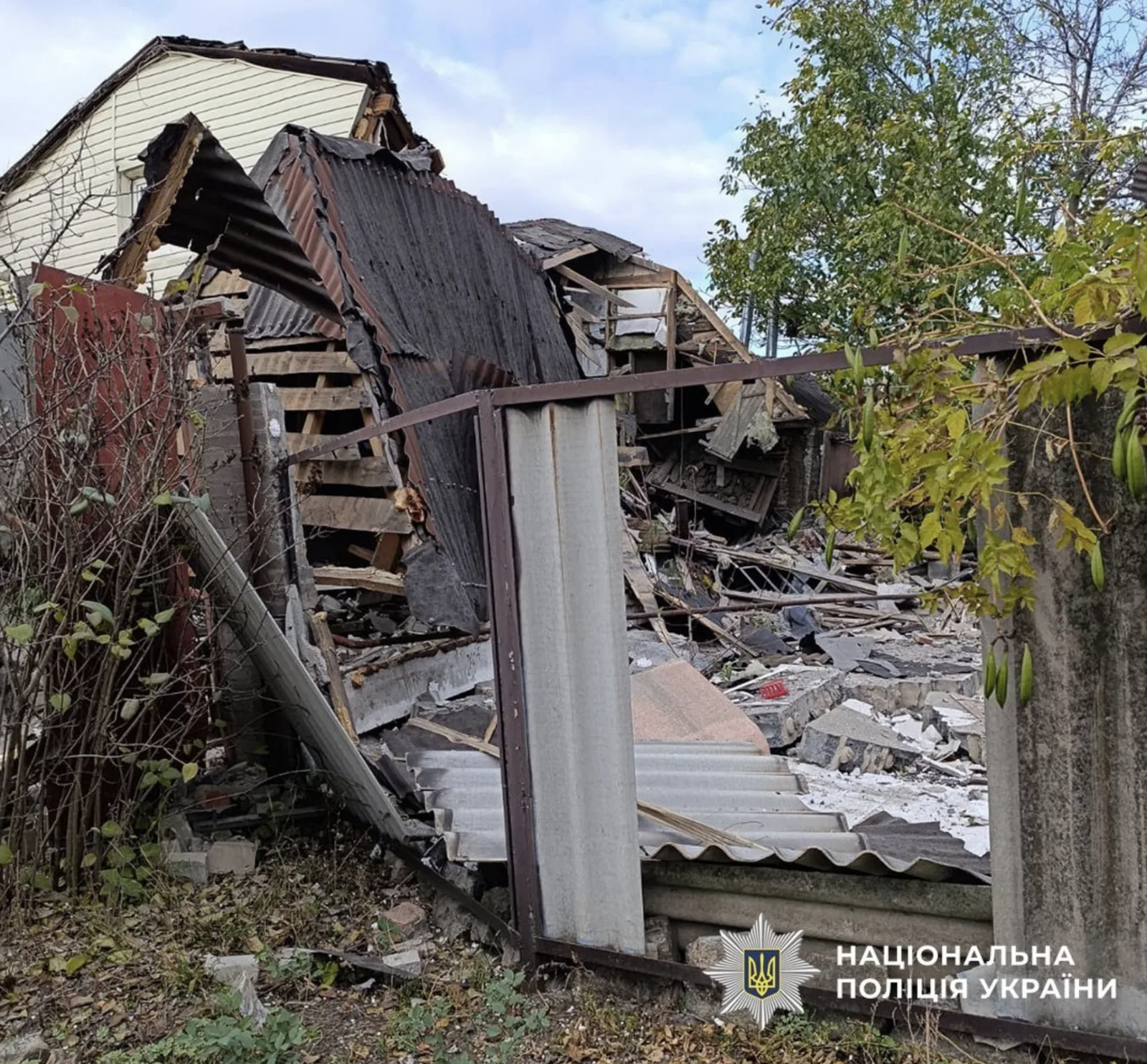 Наслідки російських ударів по Донеччині 23 жовтня 2026 року. Фото: поліція Донеччини