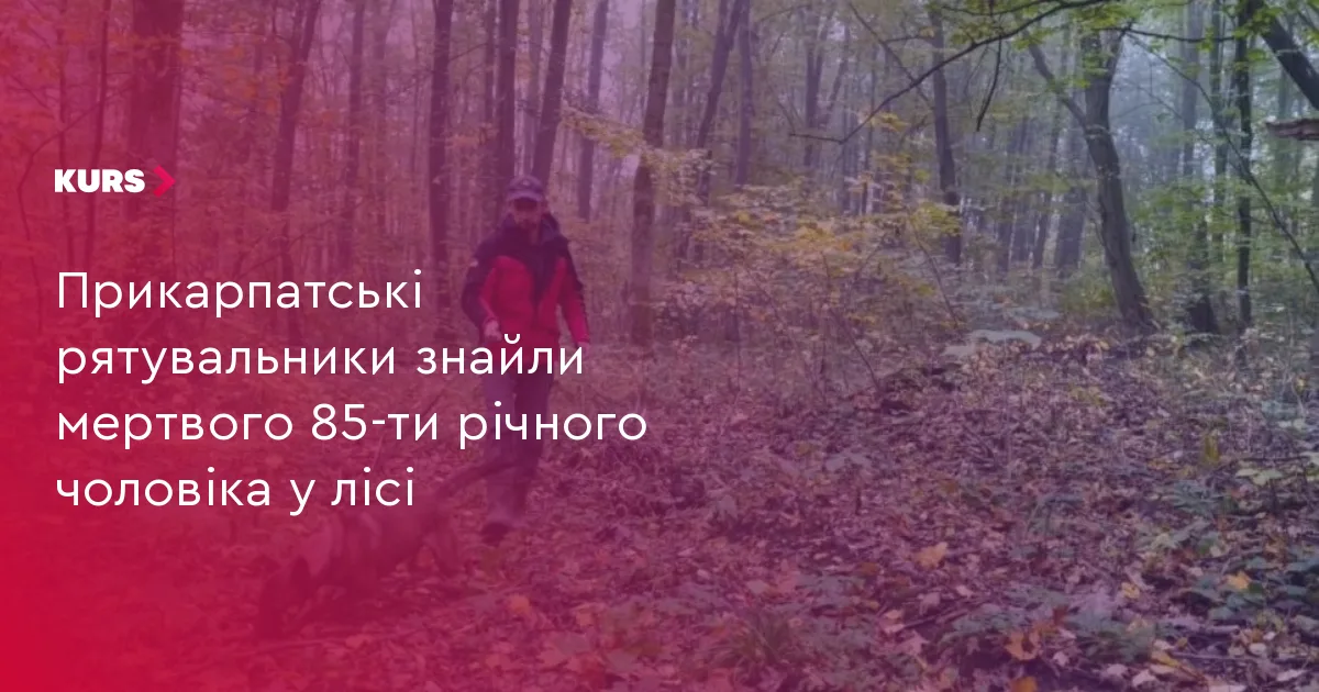 Прикарпатські рятувальники знайли мертвого 85-ти річного чоловіка у лісі