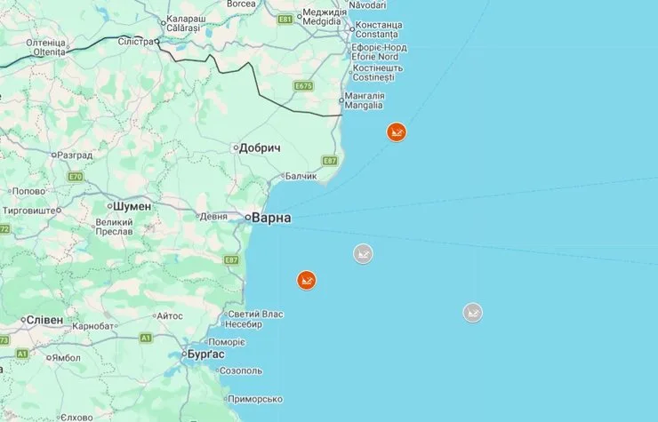 Карта с точками ударов по Chelsea 3 и Azov Concord 13 октября