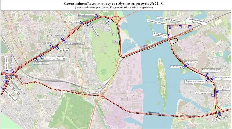 Схема движения транспорта в Киеве