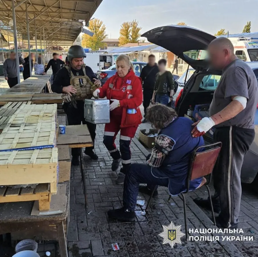 Наслідки російських ударів по Донеччині 9 жовтня 2026 року. Фото: поліція Донеччини