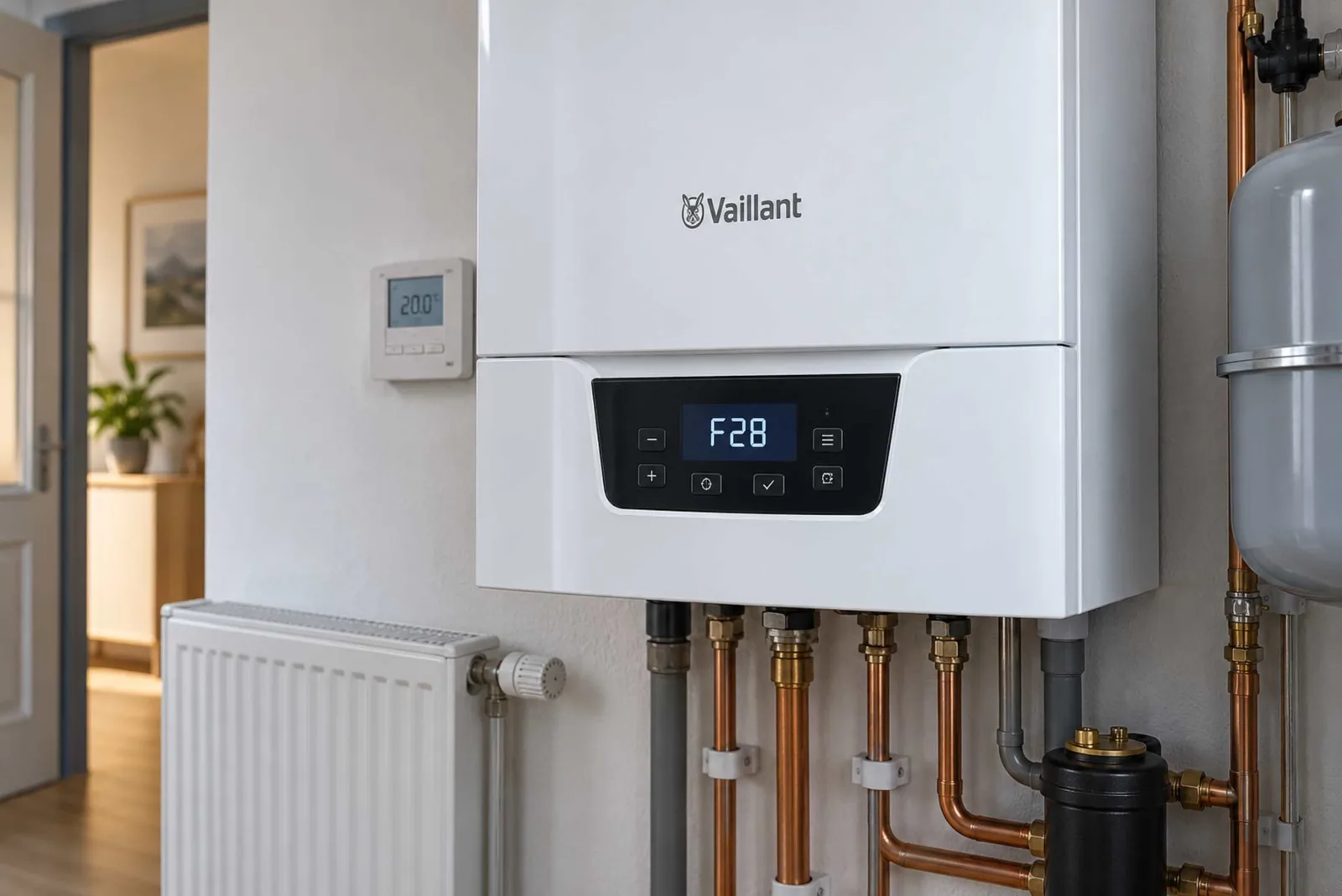 Чому котел Vaillant видає помилку F28 і не гріє воду: що перевірити насамперед