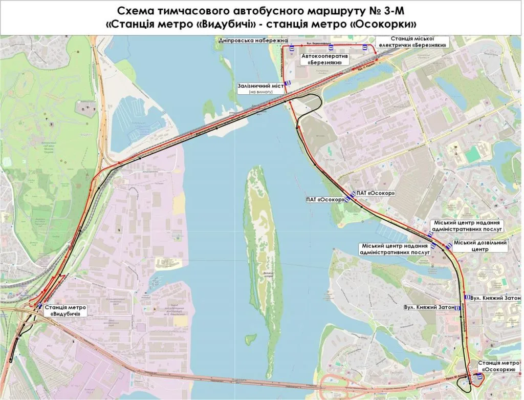У Києві додали маршрути автобусів та тролейбусів для посилення сполучення між берегами (схеми)