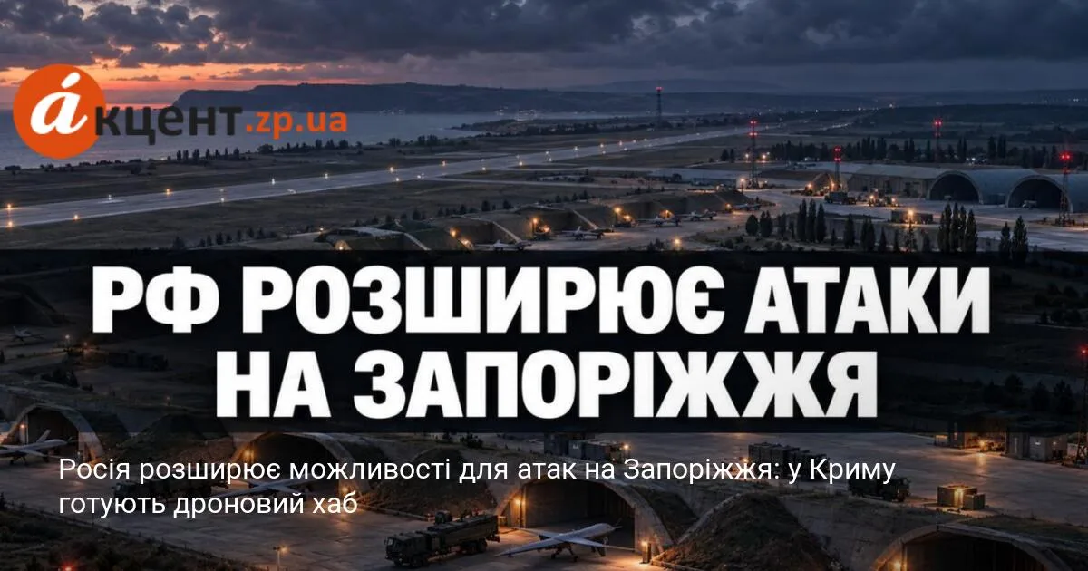 Росія розширює можливості для атак на Запоріжжя: у Криму готують дроновий хаб