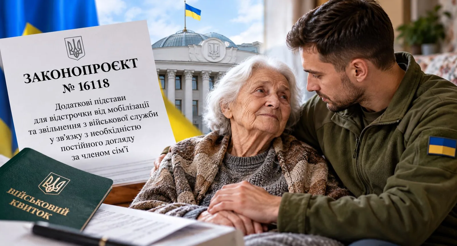 Інвалідність може бути не обов’язковою: у Раді хочуть дозволити відстрочку для догляду за хворими батьками