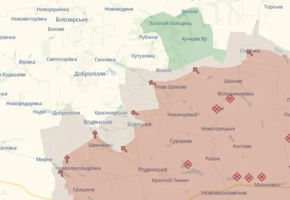 Поблизу Добропілля збільшується сіра зона 