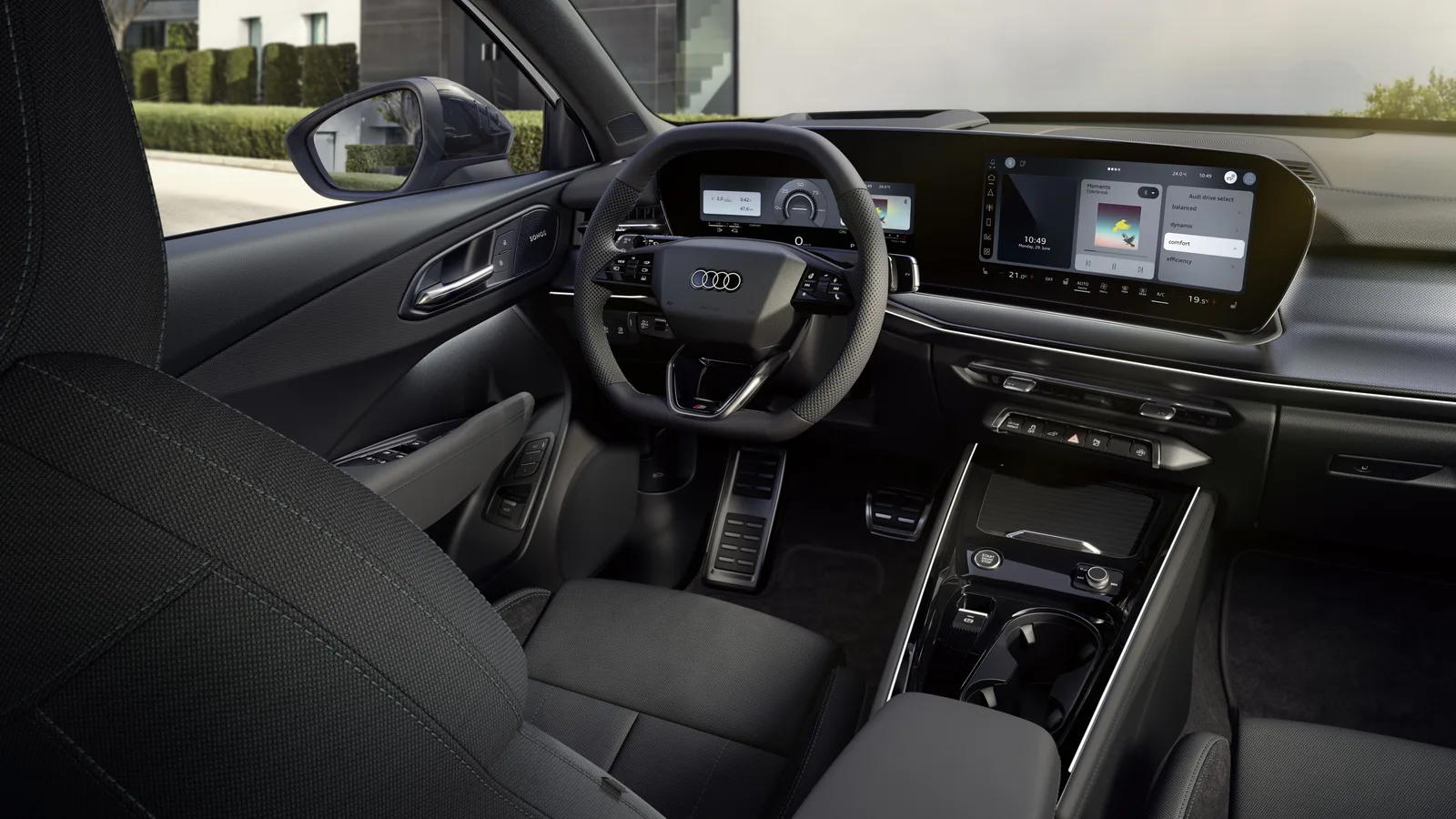 Салон Audi Q3 с цифровой панелью приборов