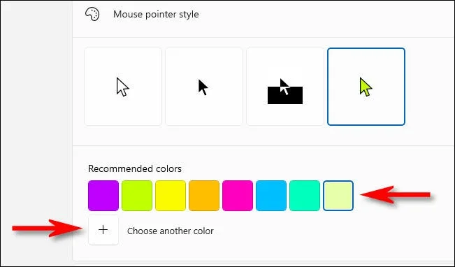 Як змінити колір і розмір курсора миші у Windows 11 і Windows 10 2 win11 choose cursor color
