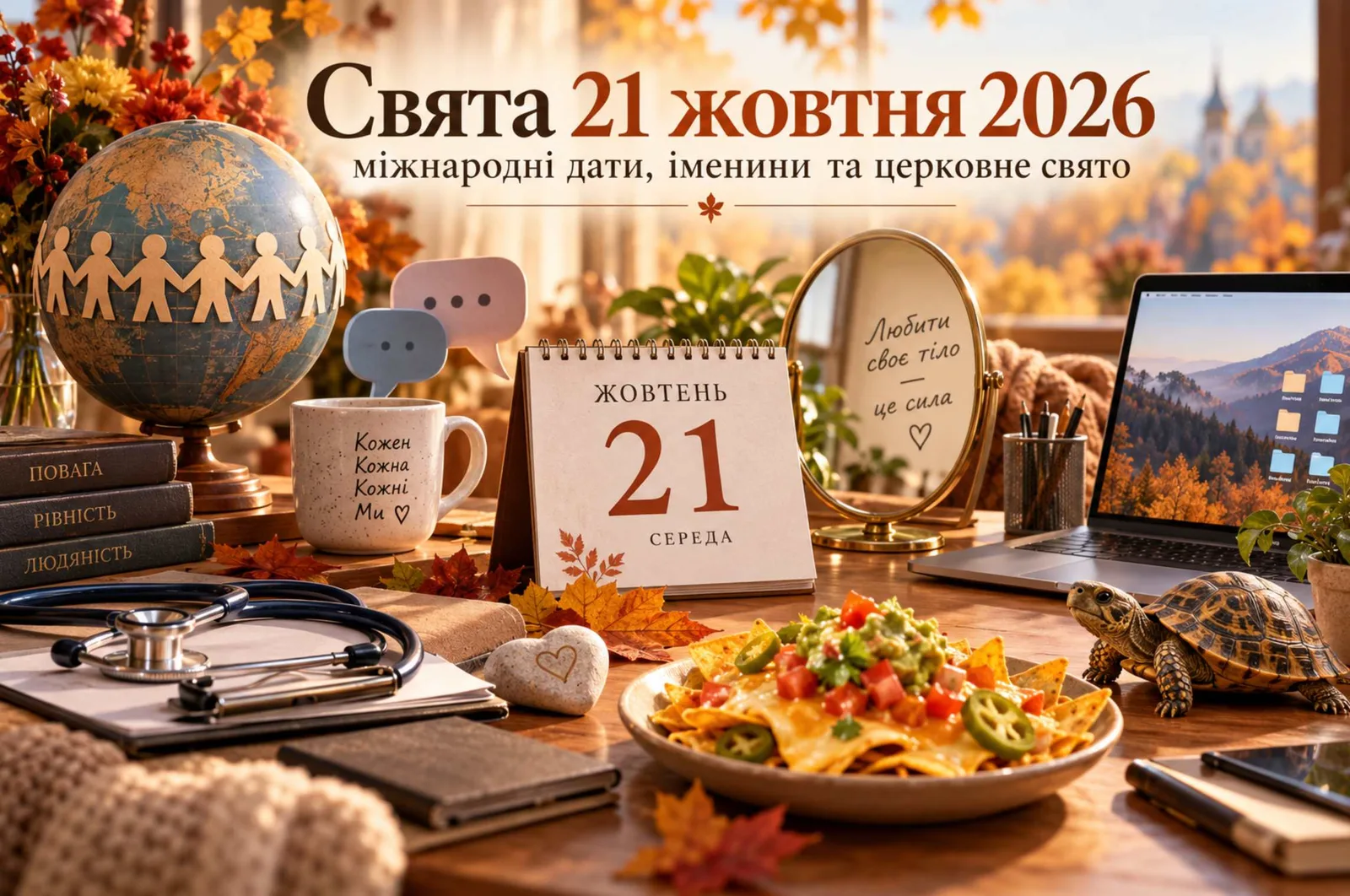 Які свята відзначають 21 жовтня 2026: Всесвітній день гідності, іменини та церковне свято