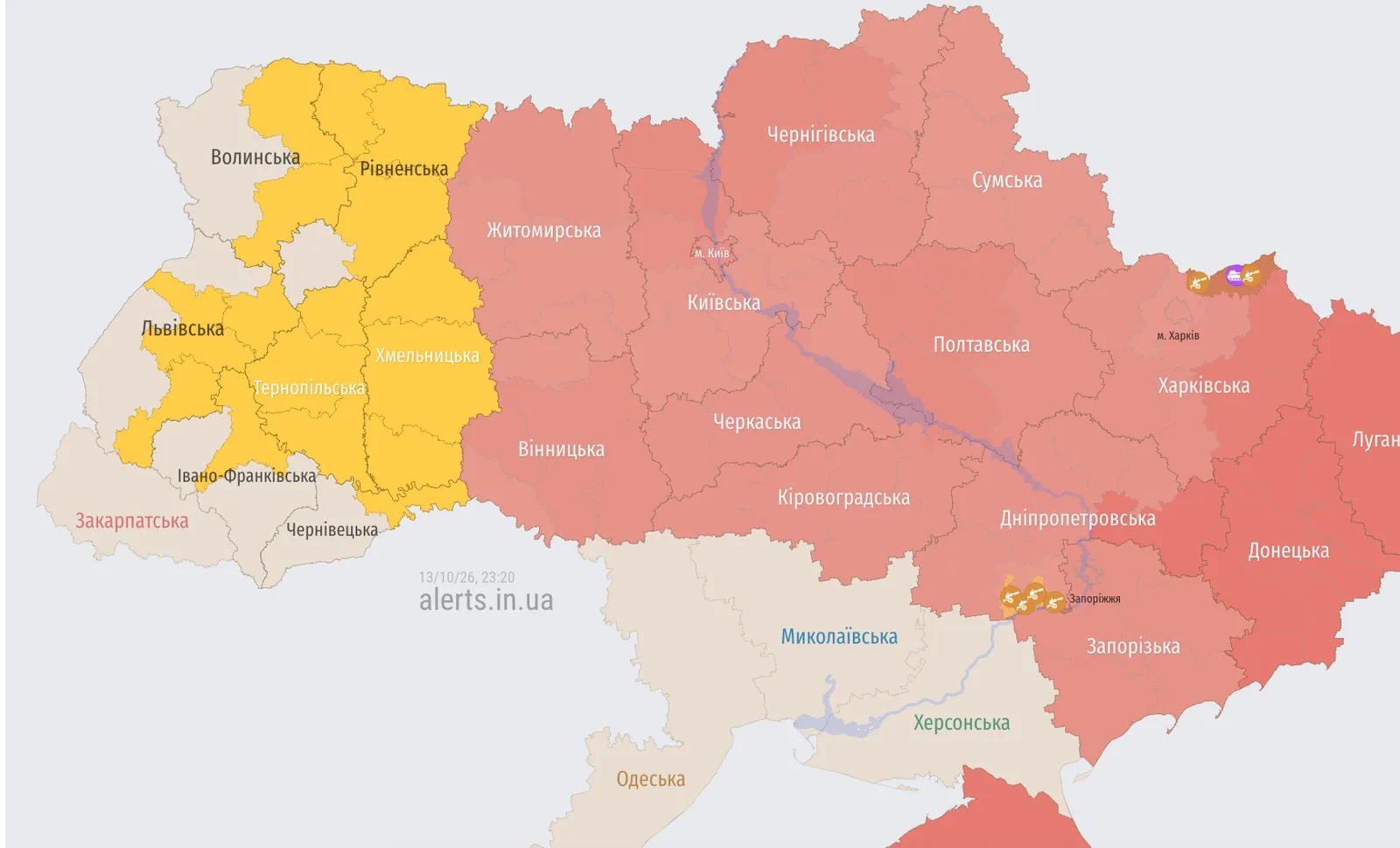 Повітряна тривога на Львівщині на закінчення доби