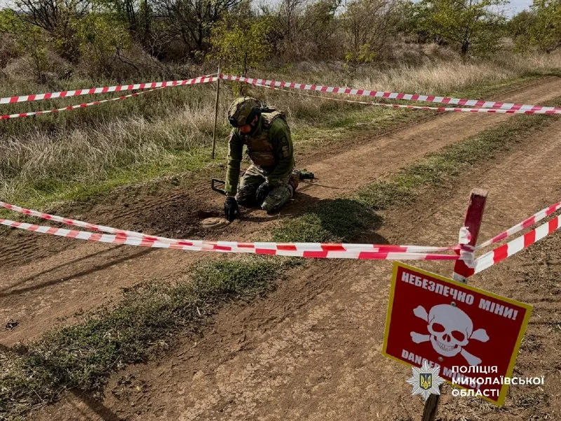 Ворожу міну підірвали на польовій дорозі на Миколаївщині