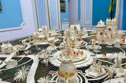 Картонний макет дитячого містечка «Казка», переданий Миколаївському обласному краєзнавчому музею