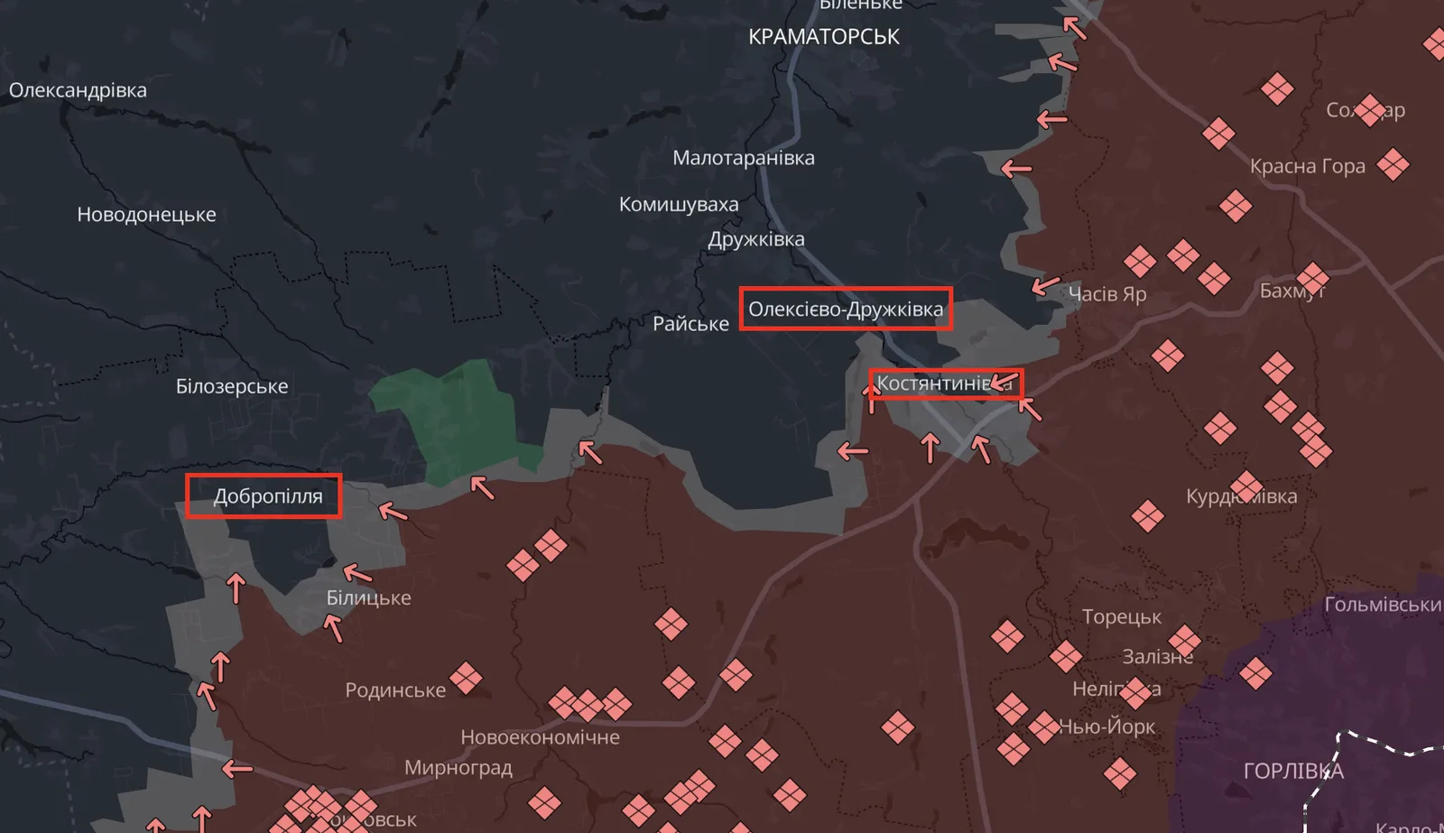 Добропілля, Костянтинівка та Олексієво-Дружківка під контролем ЗСУ, — Зеленський
