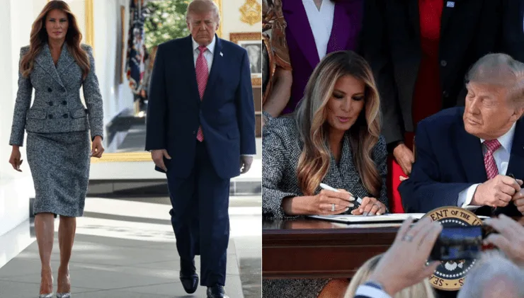 Мелания Трамп в стильном образе
