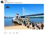 Шутка о работе паромной переправы у Южного моста, предназначенной для переправы киевлян через Днепр