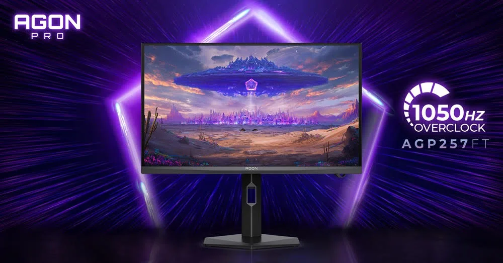 Монітор AGON PRO AGP257FT оснащено оксидною панеллю Fast IPS з нативною частотою 1000 Гц Монітор AGON PRO AGP257FT оснащено оксидною панеллю Fast IPS з нативною частотою 1000 Гц